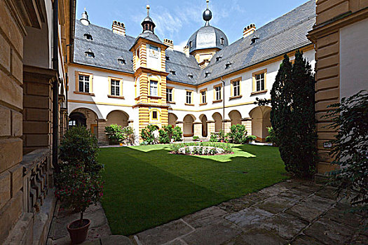 办公室,保存,历史,纪念碑,城堡,花园,上弗兰科尼亚,巴伐利亚,德国,欧洲