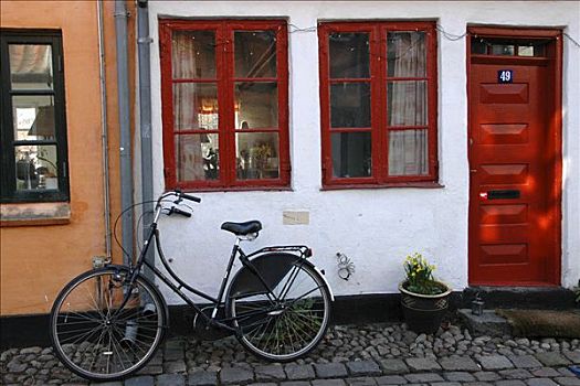 街道,房门,丹麦,欧洲