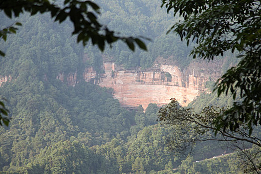 重庆江津,四面山土地岩赤壁丹霞