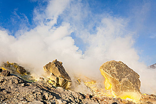 喷气孔,奶奶,火山,埃奥利群岛,意大利