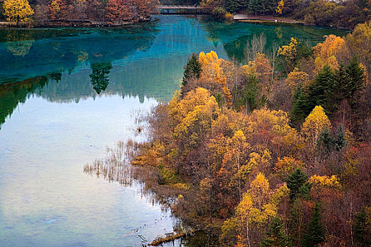 四川阿坝九寨沟自然风景