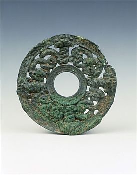 青铜,嵌花,盘绕,毒蛇,设计,东方,中国,公元前5世纪,艺术家,未知