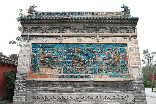 陕西韩城文庙五龙照壁