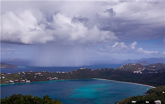 风暴,上方,湾,圣托马斯,美属维京群岛