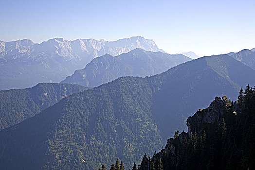 风景,楚格峰,乌伯阿玛高,上巴伐利亚,德国