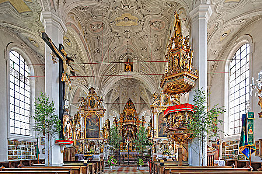 朝圣教堂,玛丽亚,教堂,上巴伐利亚,巴伐利亚,德国,欧洲