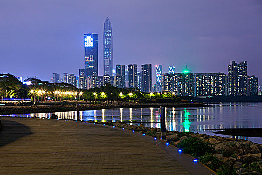 中国广东深圳城市夜景