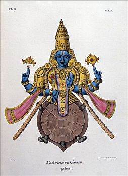 毗湿奴,一个,神,印度教,艺术家