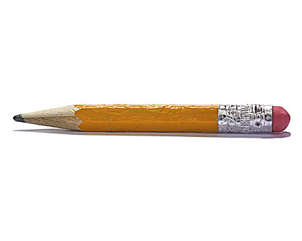 短小,尖锐,铅笔,白色背景