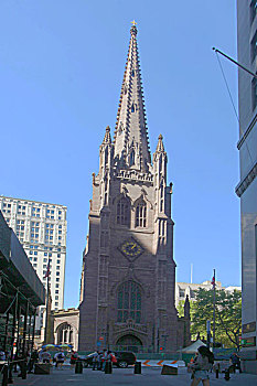 美国纽约曼哈顿岛华尔街教堂