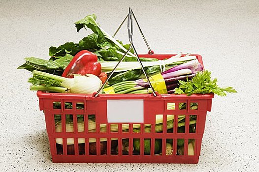 蔬菜,购物篮,超市