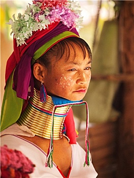 长颈,女人,泰国