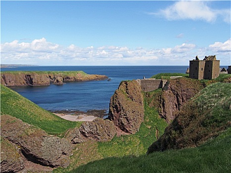 城堡,苏格兰,东北方,海岸线