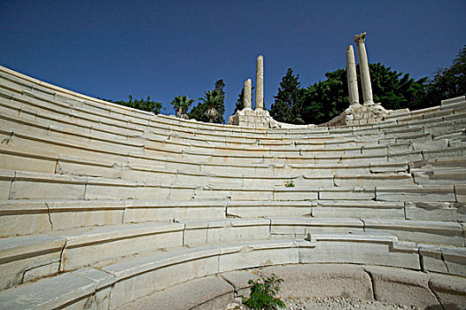遗址,古罗马竞技场,亚历山大,埃及