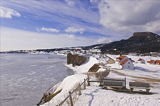 积雪,沿岸地区,加拿大,魁北克