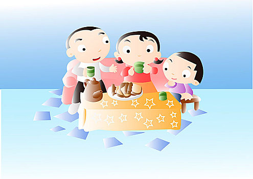 家庭插畫