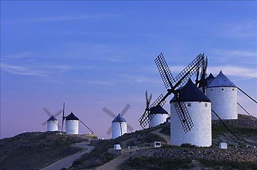 风车,卡斯蒂利亚,拉曼查,雷阿尔城省,西班牙