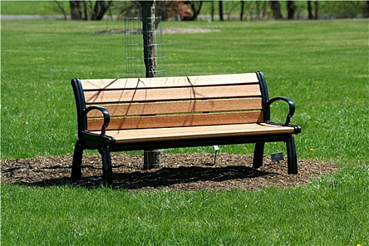 木制长椅,公园