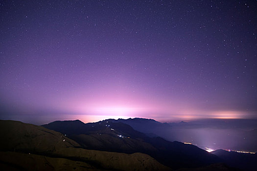 中国江西萍乡武功山星空