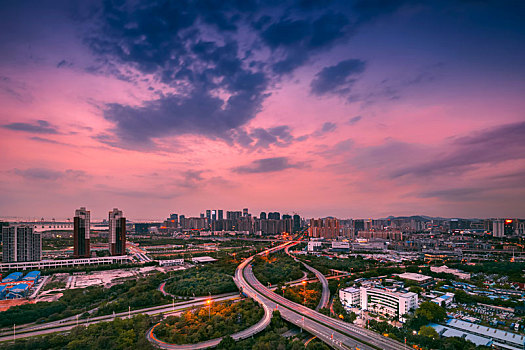 中国广东深圳前海都市风光