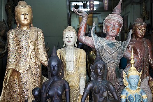 曼谷,泰国,宗教,古器物