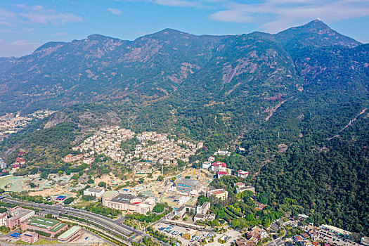 航拍福建福州鼓山风景名胜区