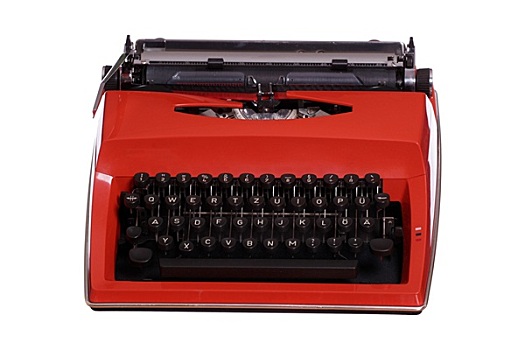 红色,打字机