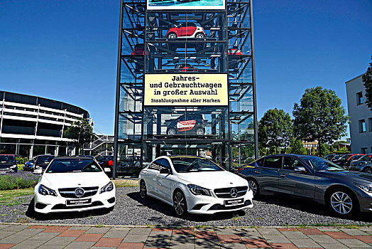 汽车经销,汽车,机智,奔驰,玻璃,塔,德国,北莱茵威斯特伐利亚