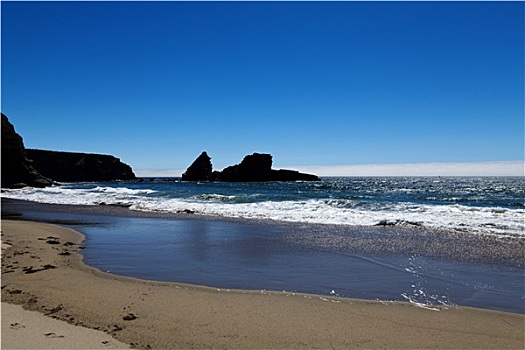 北加州,海滩,夏天,蓝天