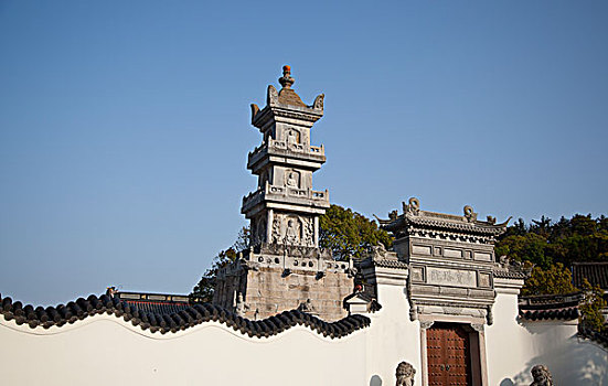 普陀山博物馆的古塔
