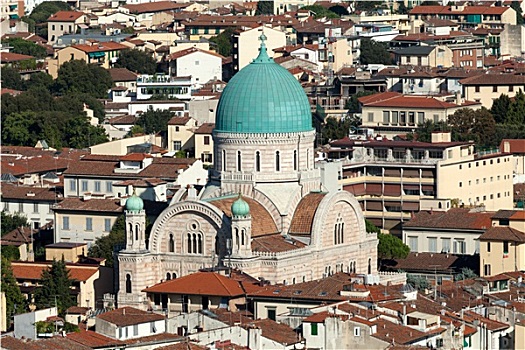 佛罗伦萨,风景,犹太会堂,穹顶,中央教堂