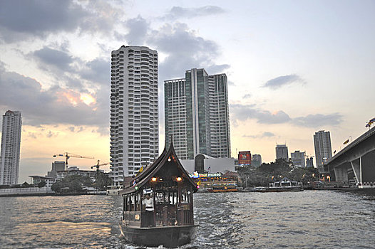 船,河,湄南河,曼谷,泰国