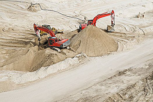 挖掘机,沙子