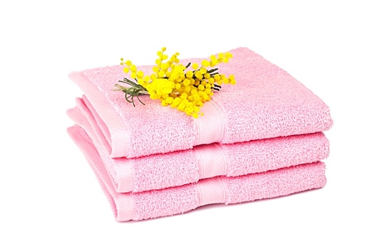粉色,毛巾,黄花