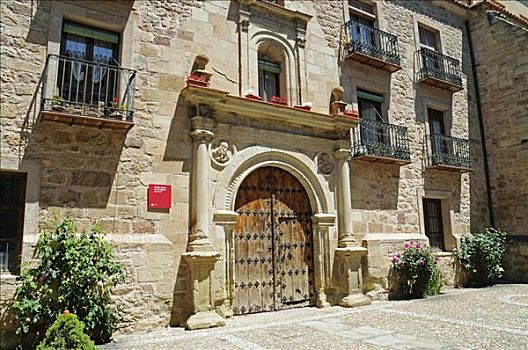 门,入口,教堂,圣米格尔,历史,城镇中心,拉曼查,西班牙,欧洲