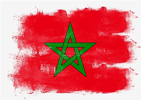 旗帜,摩洛哥,涂绘,画刷