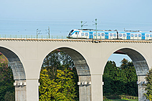 列车,穿过,铁路桥,斯德哥尔摩,瑞典,欧洲