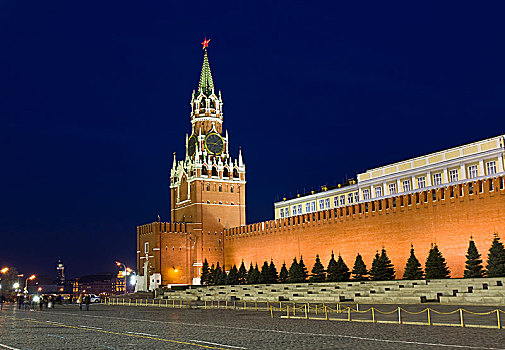 塔,莫斯科,克里姆林宫,夜晚,俄罗斯,欧洲