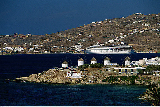 游船,米克诺斯岛,希腊