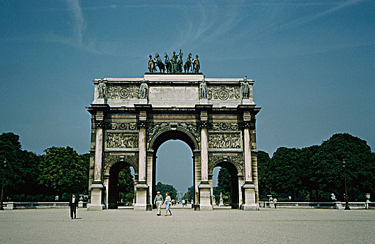 拱形,旋转木马,巴黎,法国,建筑,历史