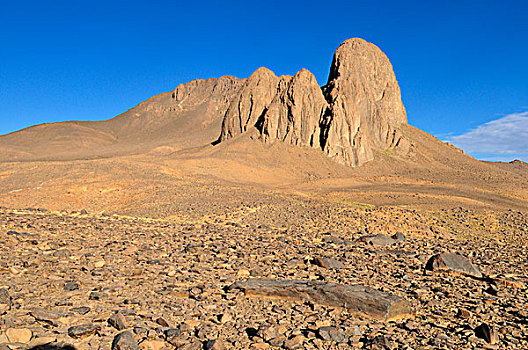 火山地貌,阿哈加尔,山峦,阿尔及利亚,撒哈拉沙漠,北非