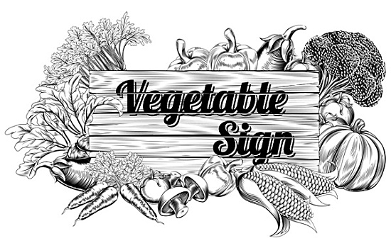 旧式,蔬菜,农产品,标识