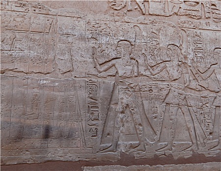 墙壁,埃及,浮雕,卢克索神庙