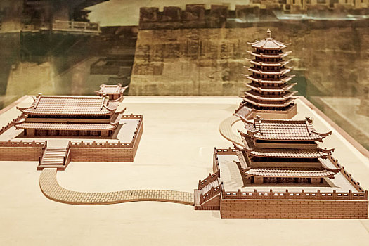 南京历史名寺弘觉寺微缩木制模型
