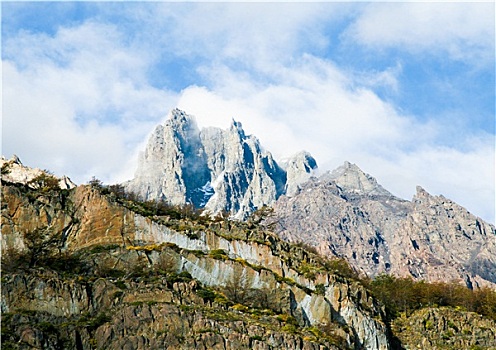 山峰,托雷德裴恩国家公园,巴塔哥尼亚,智利