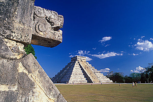 金字塔,库库尔坎,玛雅,遗址,奇琴伊察,尤卡坦半岛,墨西哥,北美