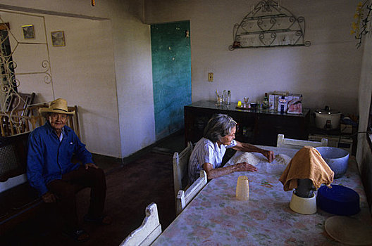 古巴,靠近,烟草,农场,老人,农民,女人,分类,稻米