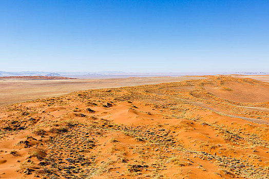 航拍,繁茂,沙丘,纳米布沙漠,纳米比诺克陆夫国家公园,纳米比亚,非洲