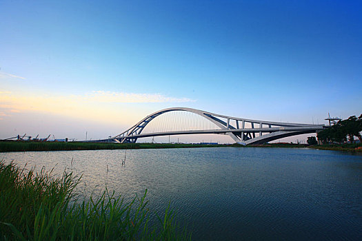 宁波,明州大桥,桥梁,建筑,钢结构,线条,交通,蓝天,阳光