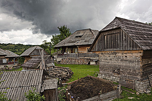 农场,马拉穆列什,罗马尼亚,建筑,传统,木头